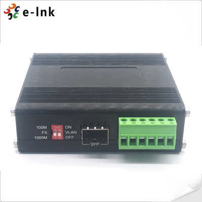 Aluminum Case Ethernet Switch 4 Port 10/100/1000Base-T + 1-Port 100/1000Base-X SFP AC Power Input Wall Mount