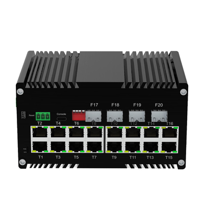 Outdoor Industrial 16 Port 10/100/1000T Gigabit 802.3at Managed PoE Switch With 4 Port 1000x SFP