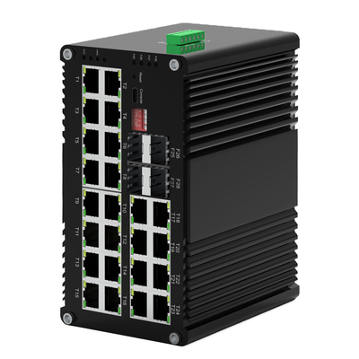 Outdoor PoE Switch 24 Port 10/100/1000T 802.3at 30w To 4 Port Gigabit SFP Din Rail Managed Switch