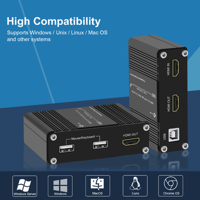 Wholesale Mini 4k HDMI 2.0 KVM USB Over Fiber Extender LC 300 Meters Transmitter Receiver