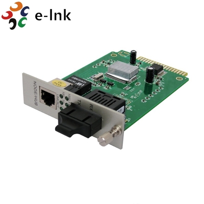 Card Type Fiber Media Converter With Built-In Power Supply 10/100M Multi-Mode 2KM