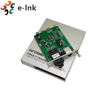 Card Type Fiber Media Converter With Built-In Power Supply 10/100M Multi-Mode 2KM