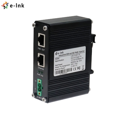 Wholesale Industrial 5G PoE Injector Din Rail Mounting 802.3at 30W Power Ethernet Injector