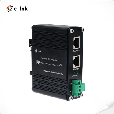 Outdoor 60W 802.3AT 5G PoE Injector with 12-48V DC Power Input IP40 Aluminum Case