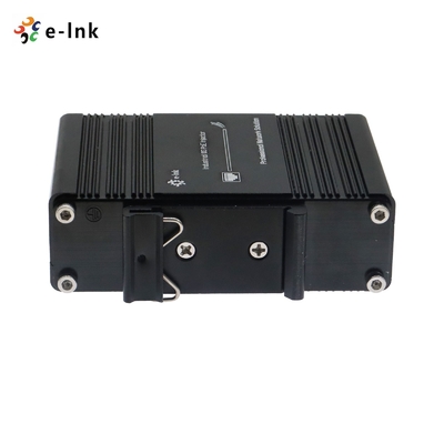 12~48V DC Industrial PoE Injector 30W 10G Data Rate for Outdoor Din Rail Installation