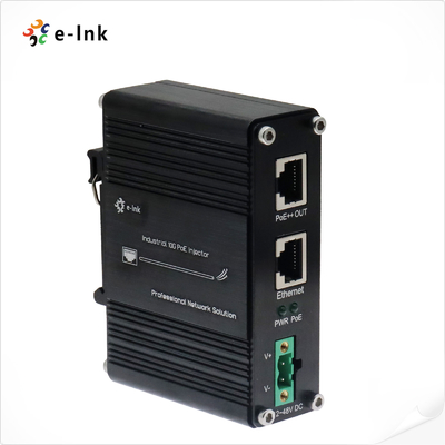 Outdoor 10G 60W PoE Injector Adapter IEEE 802.3at Standard DIN Rail Or Wall-mount Installation