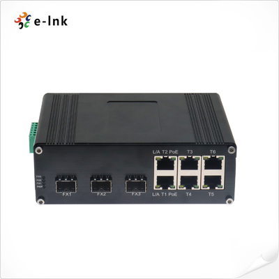 Industrial PoE Ethernet Switch 6 x PoE + 3 x SFP Fast Ethernet