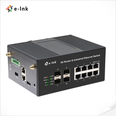 5G Router & Ethernet Switch Industrial 8 x 10/100/1000M RJ45 + 4 x 1.25G SFP + 1 x 5G