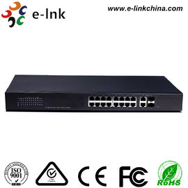 16 ports 10 / 100 / 1000Mbps TP PoE with 2 ports SFP Fiber Ethernet PoE Switch