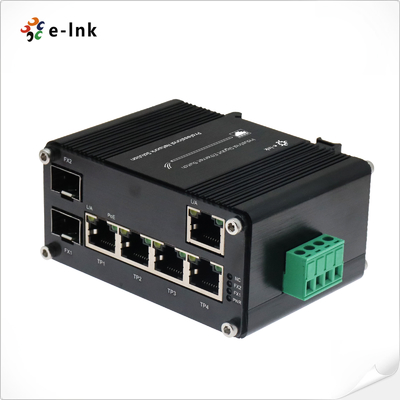Industrial PoE Powered 5-Port 10/100/1000T + 2-Port 100/1000X SFP Ethernet Switch with PoE Passthrough