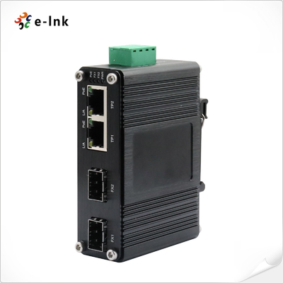 Mini Industrial Ethernet Switch with 2×10/100/1000T PoE Ports + 2×100/1000Base-X SFP Ports