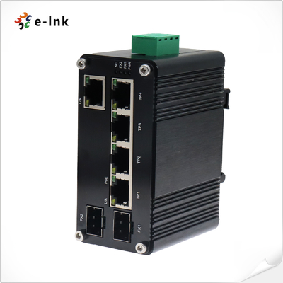 Industrial Gigabit Ethernet Switch with 4 PoE Ports + 110/100/1000T Ports + 2 100/1000X SFP