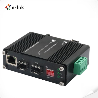 Industrial 1G/10G SFP+ to SFP+ OEO Converter with 1G Ethernet Media Converter Function