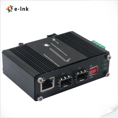 Industrial 1G/10G SFP+ to SFP+ OEO Converter with 1G Ethernet Media Converter Function