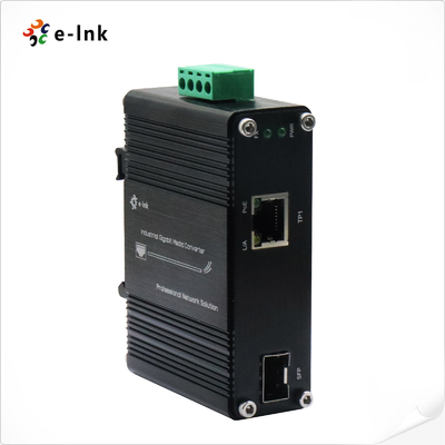 Micro Industrial 1-Port 100/1000X SFP to 1-Port 10/100/1000T 90W PoE++ Media Converter