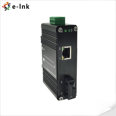 MicroIndustrial 1000BASE-X and 10/100/1000BASE-T 90W PoE++ Media Converter