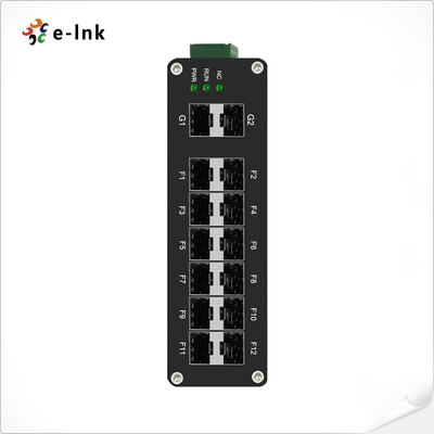Industrial L2+ Managed 12-Port 1000X SFP plus 2-Port 1000X SFP Fiber Switch