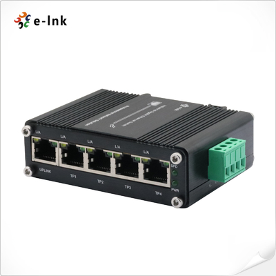Mini Industrial Ethernet Switch 5 Port 10/100/1000BASE-T GE 12~48V DC