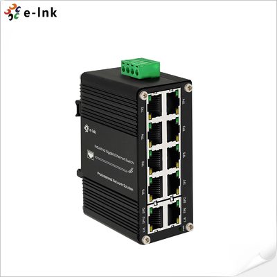 Mini Industrial Ethernet Switch 10 Port 10/100/1000BASE-T GE 12~48V DC