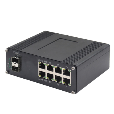 Industrial L2+ 8-Port 10/100/1000T 802.3at PoE plus 2-Port 1000X SFP Managed Ethernet Switch