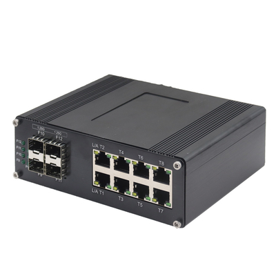 Industrial L2+ 8-Port 10/100/1000T plus 4-Port 1000X SFP Managed Ethernet Switch