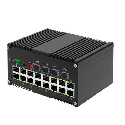 Industrial L2+ 16-Port 10/100/1000T 802.3at PoE plus 4-Port 1000X SFP Managed Ethernet Switch
