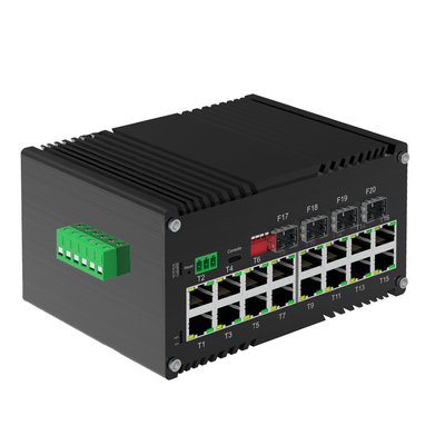 Industrial L2+ 16-Port 10/100/1000T 802.3at PoE plus 4-Port 1000X SFP Managed Ethernet Switch