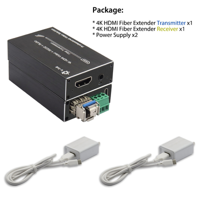 Micro 4K HDMI Fiber Extender with RS232 & External Audio