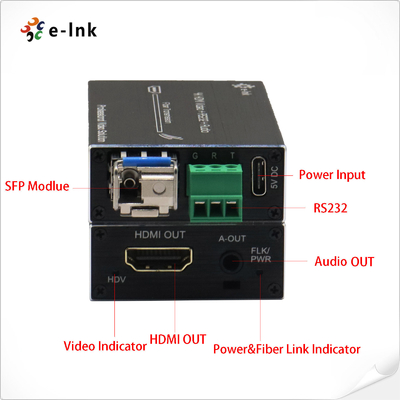 Micro 4K HDMI Fiber Extender with RS232 & External Audio