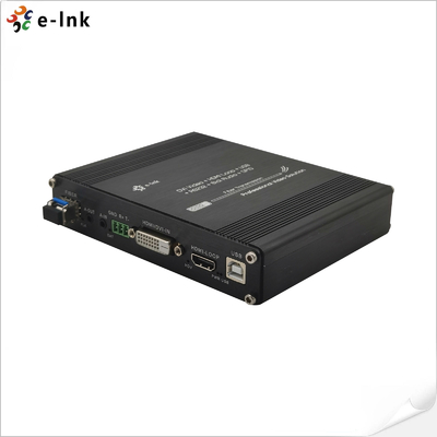 1Ch 1080P DVI plus USB KVM + 1Ch RS232 + 1Ch Bidi Stereo Audio + 1Ch GPIO over Fiber Extender