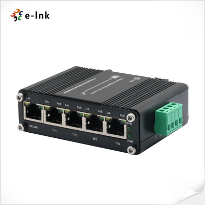 Mini Industrial 4-Port 10/100/1000BASE-T 802.3at PoE + 1-Port 10/100/1000T Ethernet Switch