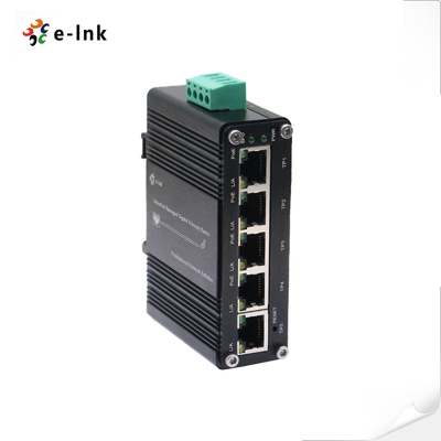Mini Industrial Managed 4-Port 10 100 1000BASE-T 802.3at PoE + 1-Port 10 100 1000T Ethernet Switch