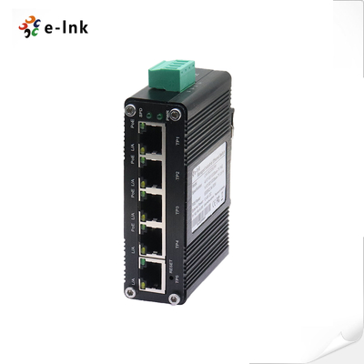 Mini Industrial Managed 4-Port 10 100 1000BASE-T 802.3at PoE + 1-Port 10 100 1000T Ethernet Switch
