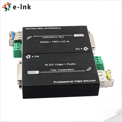 Micro 4K DVI Fiber Optic Extender with RS232