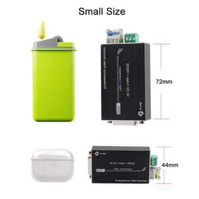 Micro 4K DVI Fiber Optic Extender with RS232