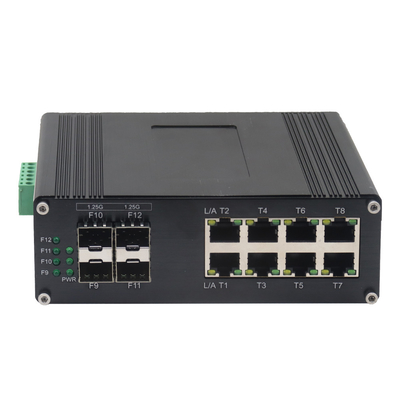 Industrial L2+ 8-Port 10/100/1000T + 4-Port 1000X SFP Managed Ethernet Switch