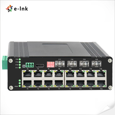 Industrial L2+ 16-Port 10/100/1000T + 4-Port 1000X SFP Managed Ethernet Switch