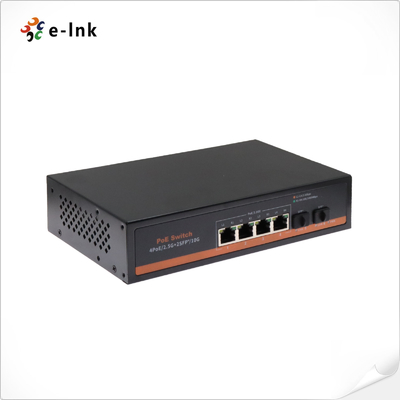 4x2.5Gbps PoE Ports + 2 x10G SFP+ Fiber Ports PoE Switch
