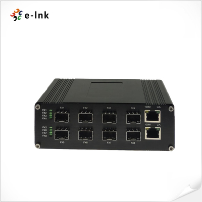 Industrial 2-port 10/100/1000Base-T + 8-port 1000BASE-X SFP Optical Switch