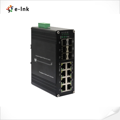 Industrial 8-Port 10/100/1000T 802.3at PoE + 4-Port 1G SFP + 2-Port 10G SFP+ Ethernet Switch