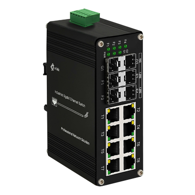 Industrial 8-Port 10/100/1000T + 4-Port 1G SFP + 2-Port 10G SFP+ Ethernet Switch