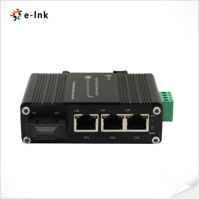 Mini Industrial 3-Port 10/100/1000T + 1-Port 1000X SC Gigabit Ethernet Switch