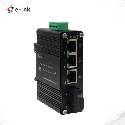 Mini Industrial 3-Port 10/100/1000T + 1-Port 1000X SC Gigabit Ethernet Switch