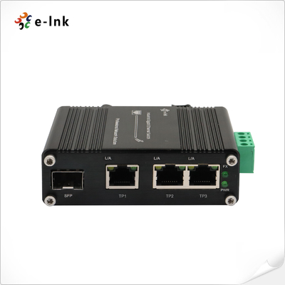 Mini Industrial 3-Port 10/100/1000T + 1-Port 100/1000X SFP Gigabit Ethernet Switch