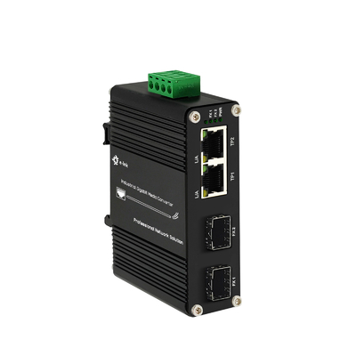 Mini Industrial 2-port 10/100/1000Base-T + 2-port 100/1000Base-X SFP Ethernet Switch