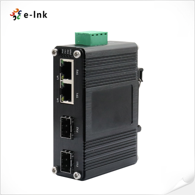 Mini Industrial 2-port 10/100/1000Base-T + 2-port 100/1000Base-X SFP Ethernet Switch