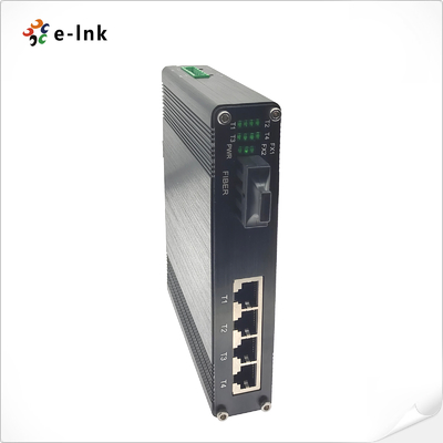 Industrial 4-Port 10/100/1000T 802.3at PoE + 1-Port 100/1000BASE-X Ethernet Switch