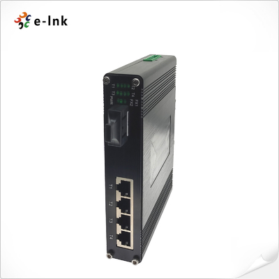 Industrial 4-Port 10/100/1000T 802.3bt PoE + 1-Port 100/1000BASE-X Ethernet Switch