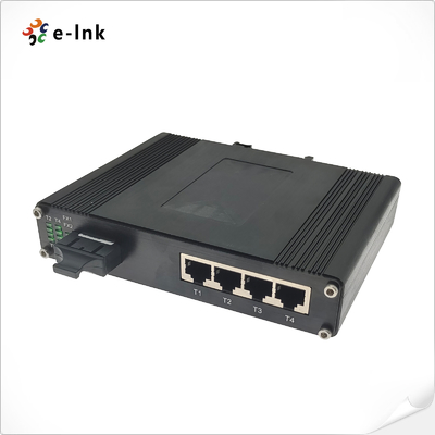 Industrial 4-Port 10/100/1000T 802.3bt PoE + 1-Port 100/1000BASE-X Ethernet Switch