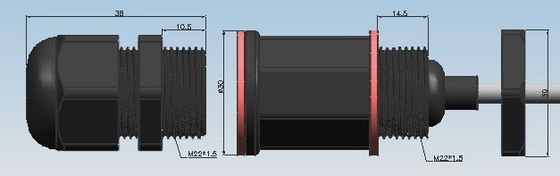 30W Outdoor Industrial IP67 Waterproof 802.3at PoE+ Injector